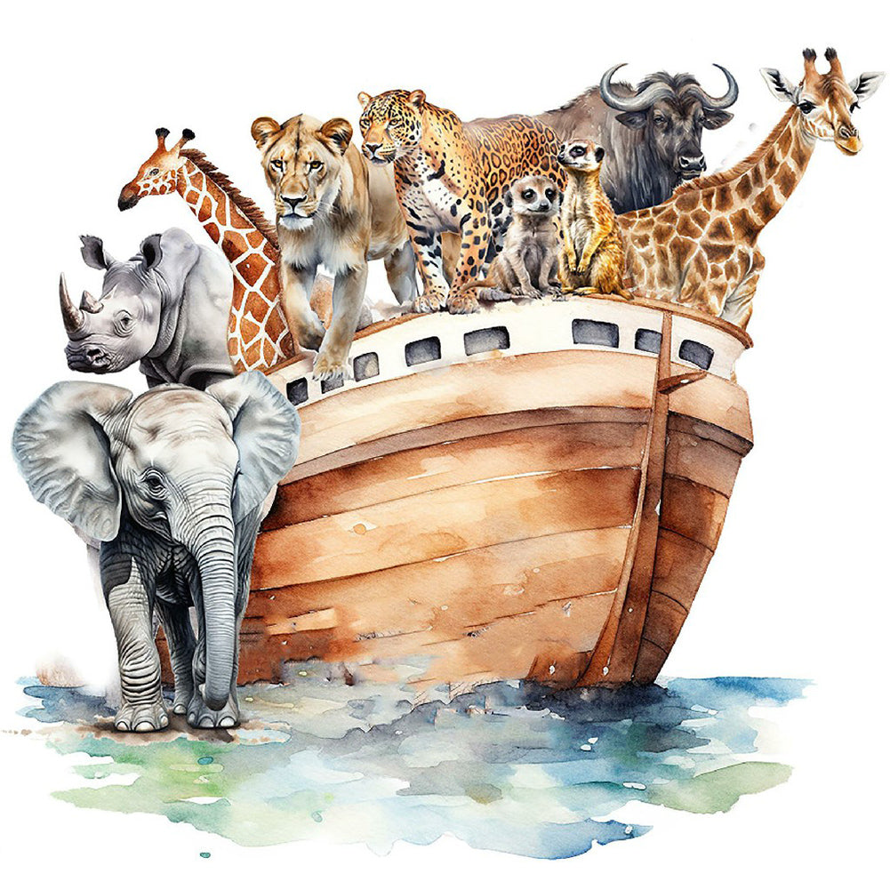 Noah'S Ark Animals - Full Round Drill Diamond Painting 30*30CM