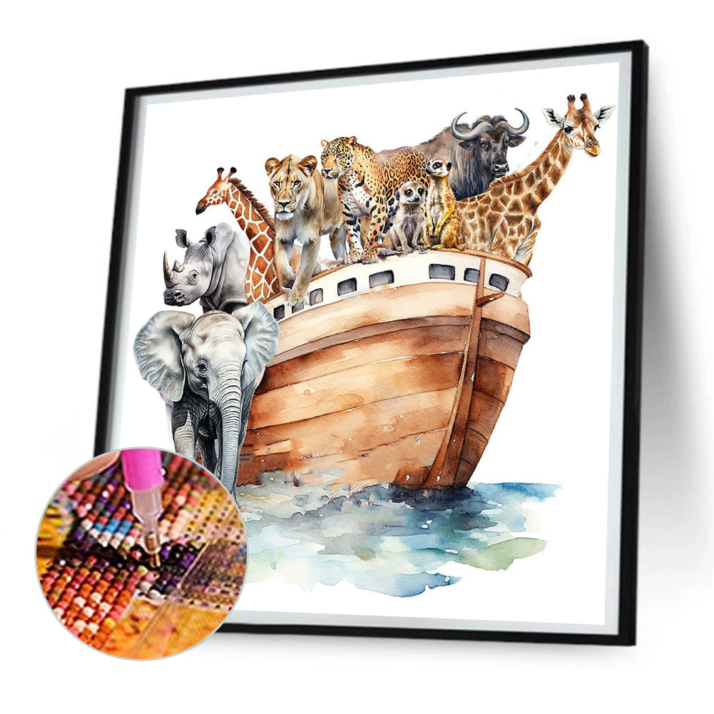 Noah'S Ark Animals - Full Round Drill Diamond Painting 30*30CM