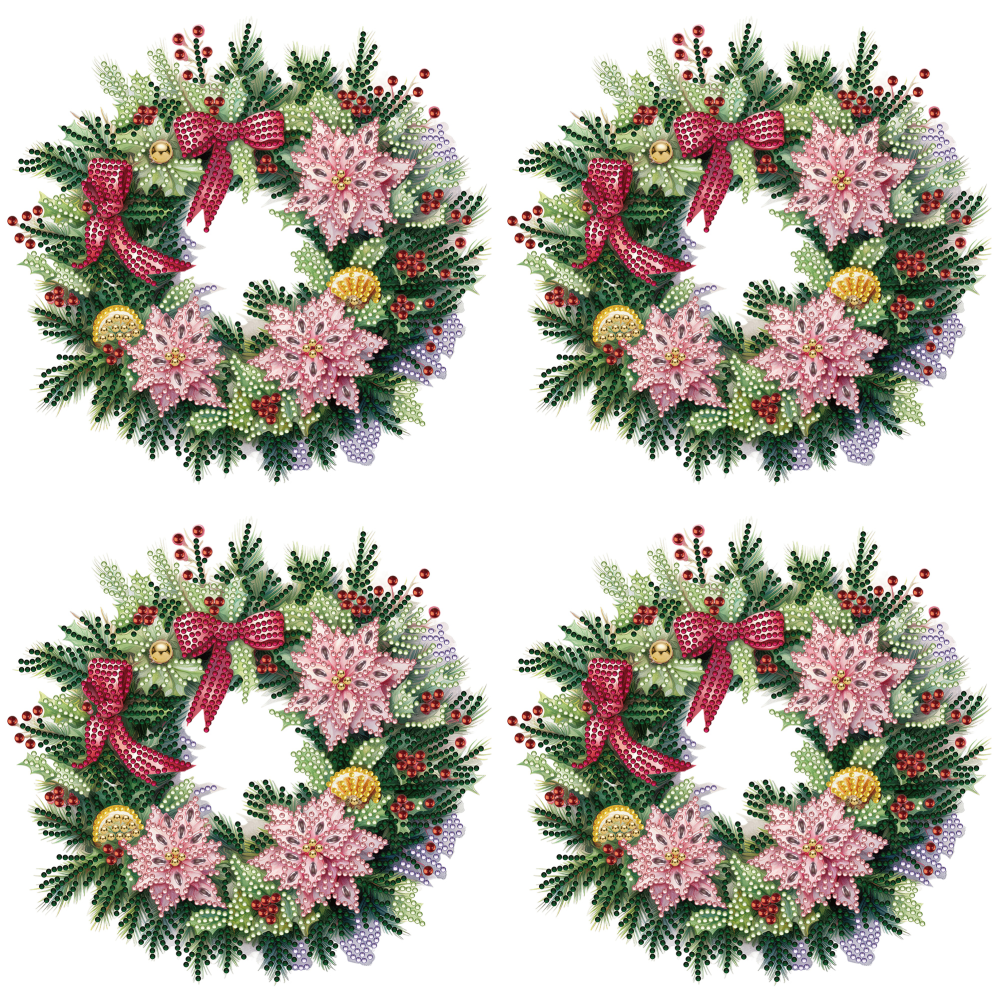 Christmas Wreath - Special Shaped Drill Diamond Painting 30*30CM