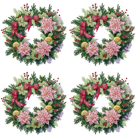 Christmas Wreath - Special Shaped Drill Diamond Painting 30*30CM