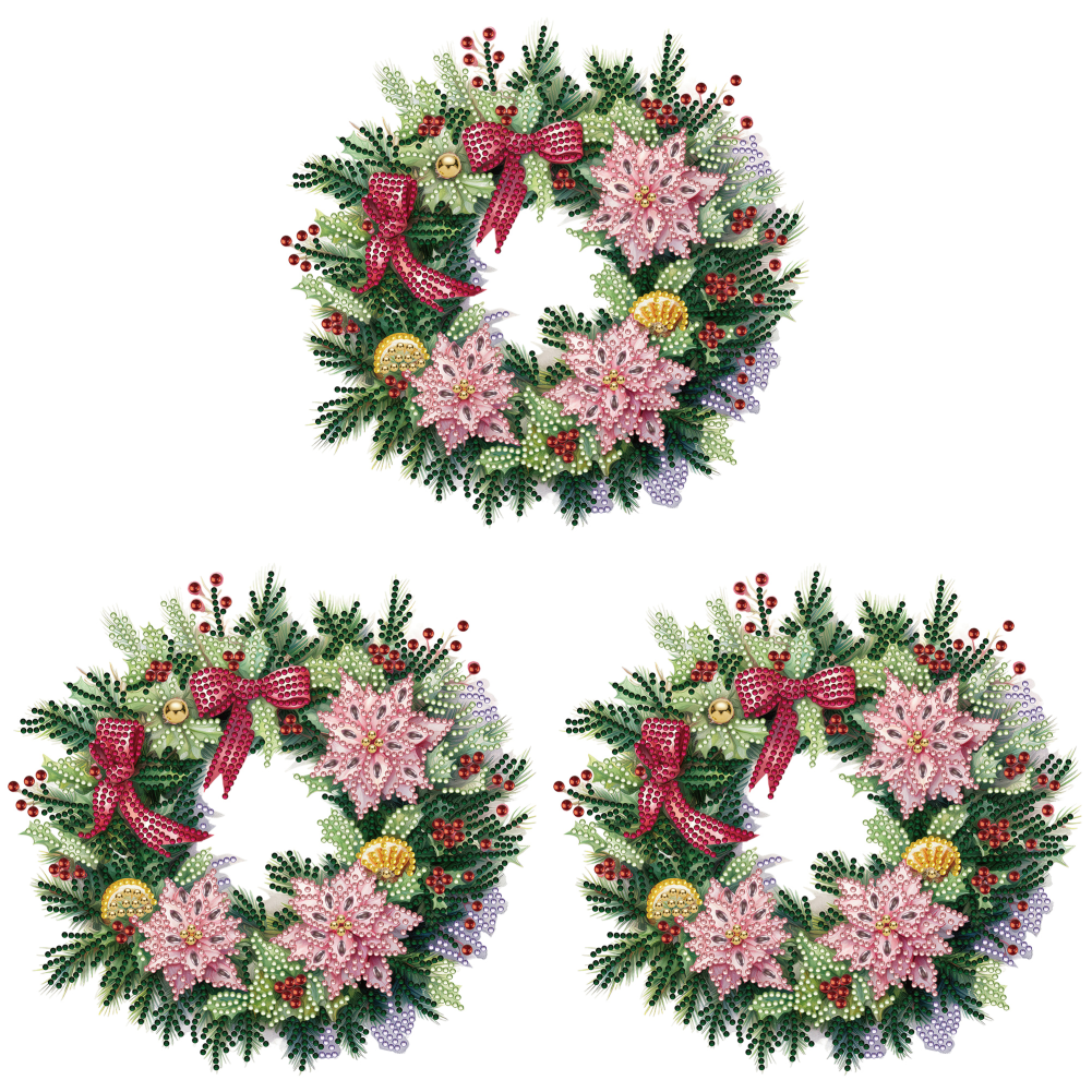 Christmas Wreath - Special Shaped Drill Diamond Painting 30*30CM