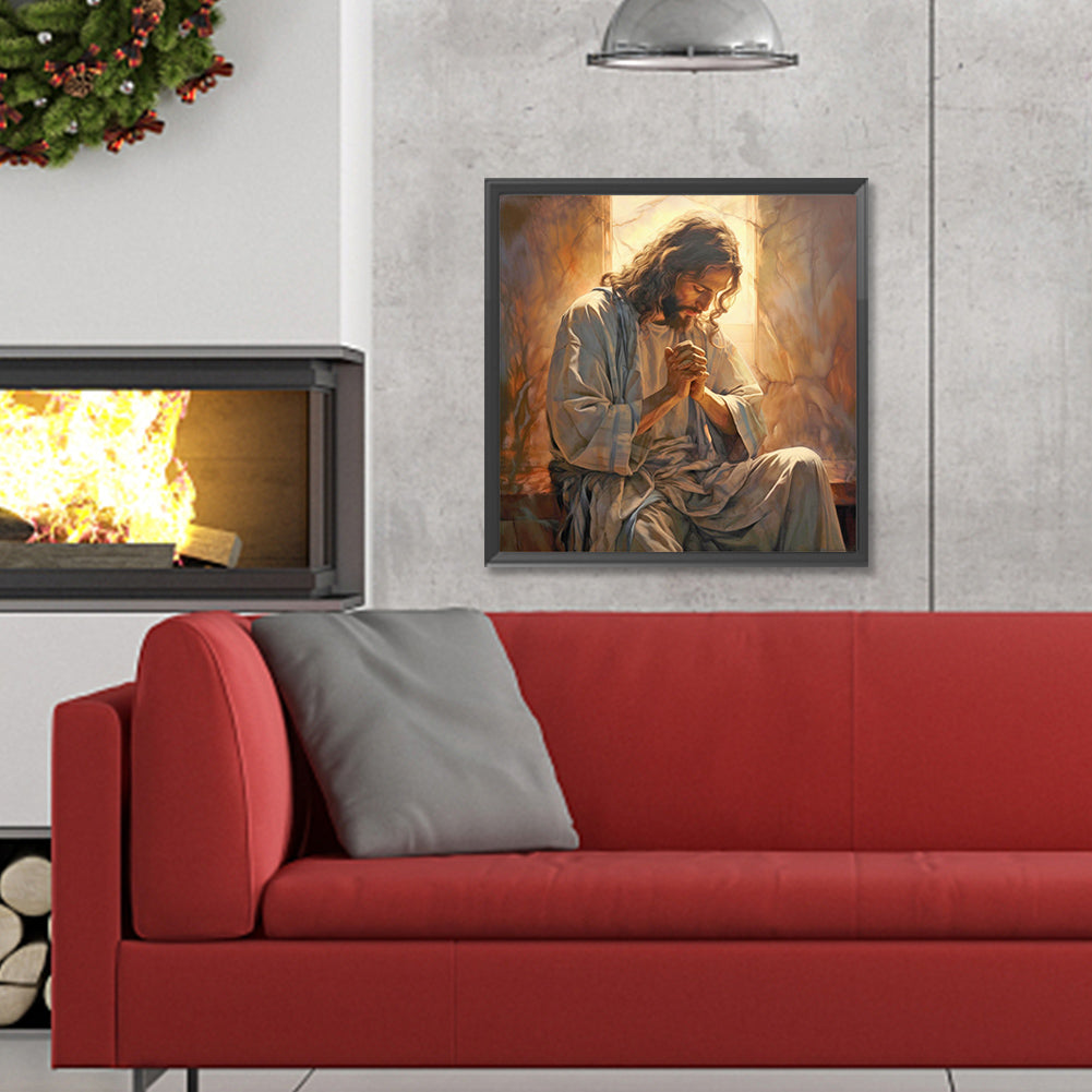 Man Praying - Full Round Drill Diamond Painting 30*30CM