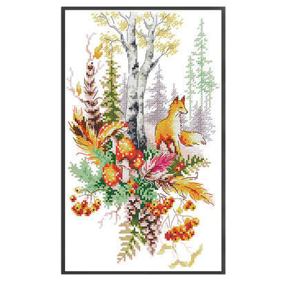 Autumn Forest Elf - 14CT Counted Cross Stitch 22*34CM(Joy Sunday)