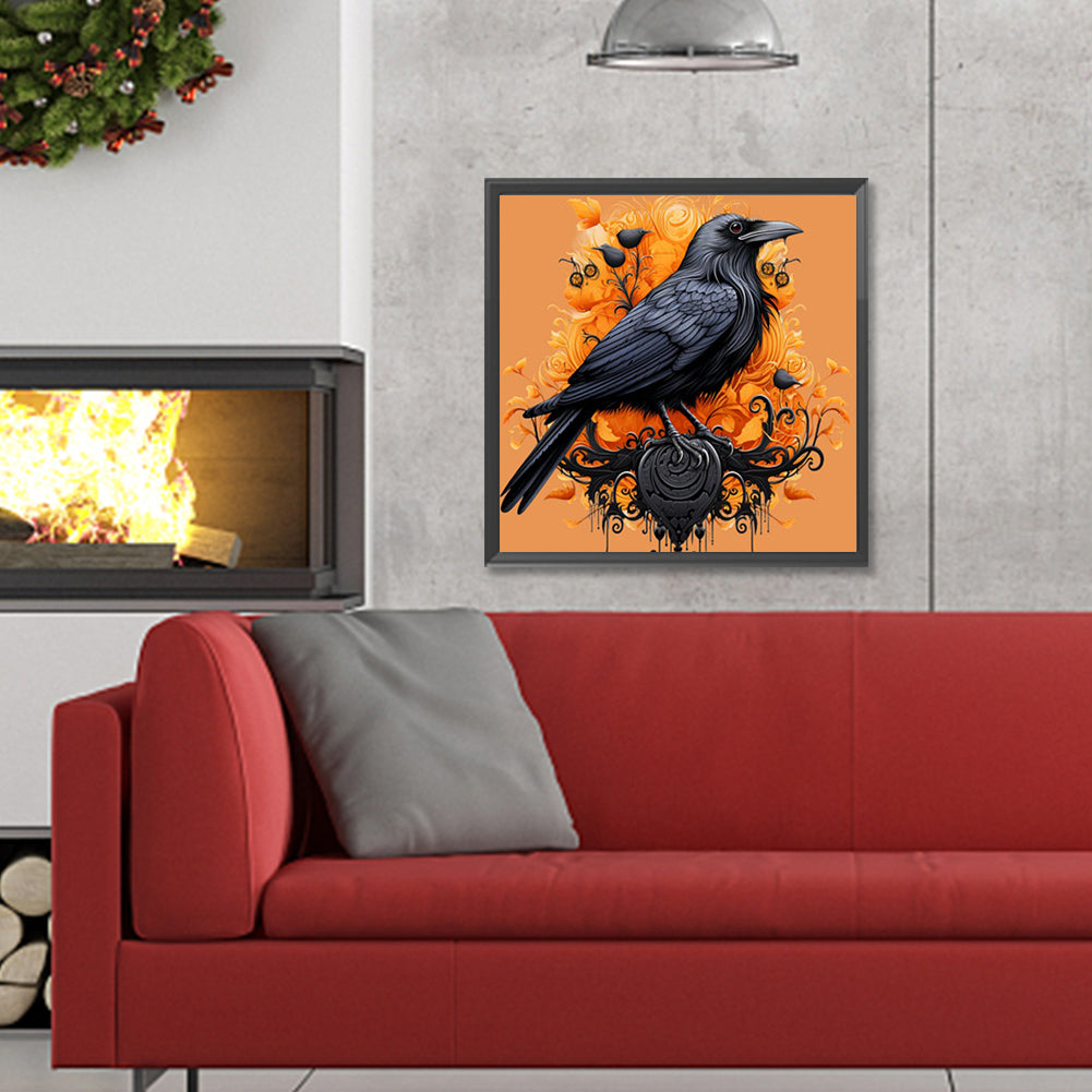 Black Crow - Full Round Drill Diamond Painting 30*30CM