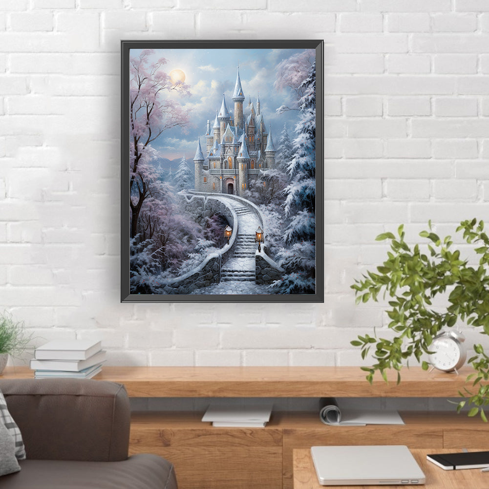 Winter Exterior - Full Round Drill Diamond Painting 30*40CM