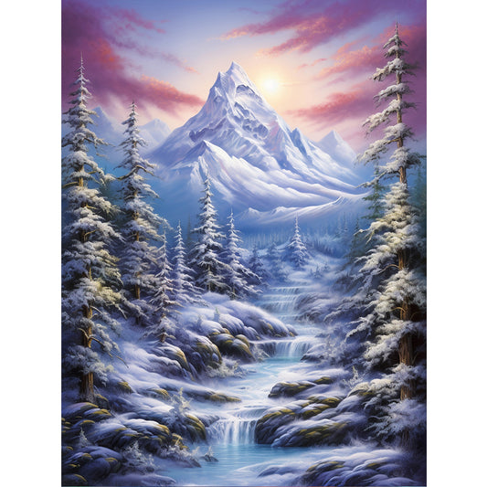 Winter Exterior - Full Round Drill Diamond Painting 30*40CM