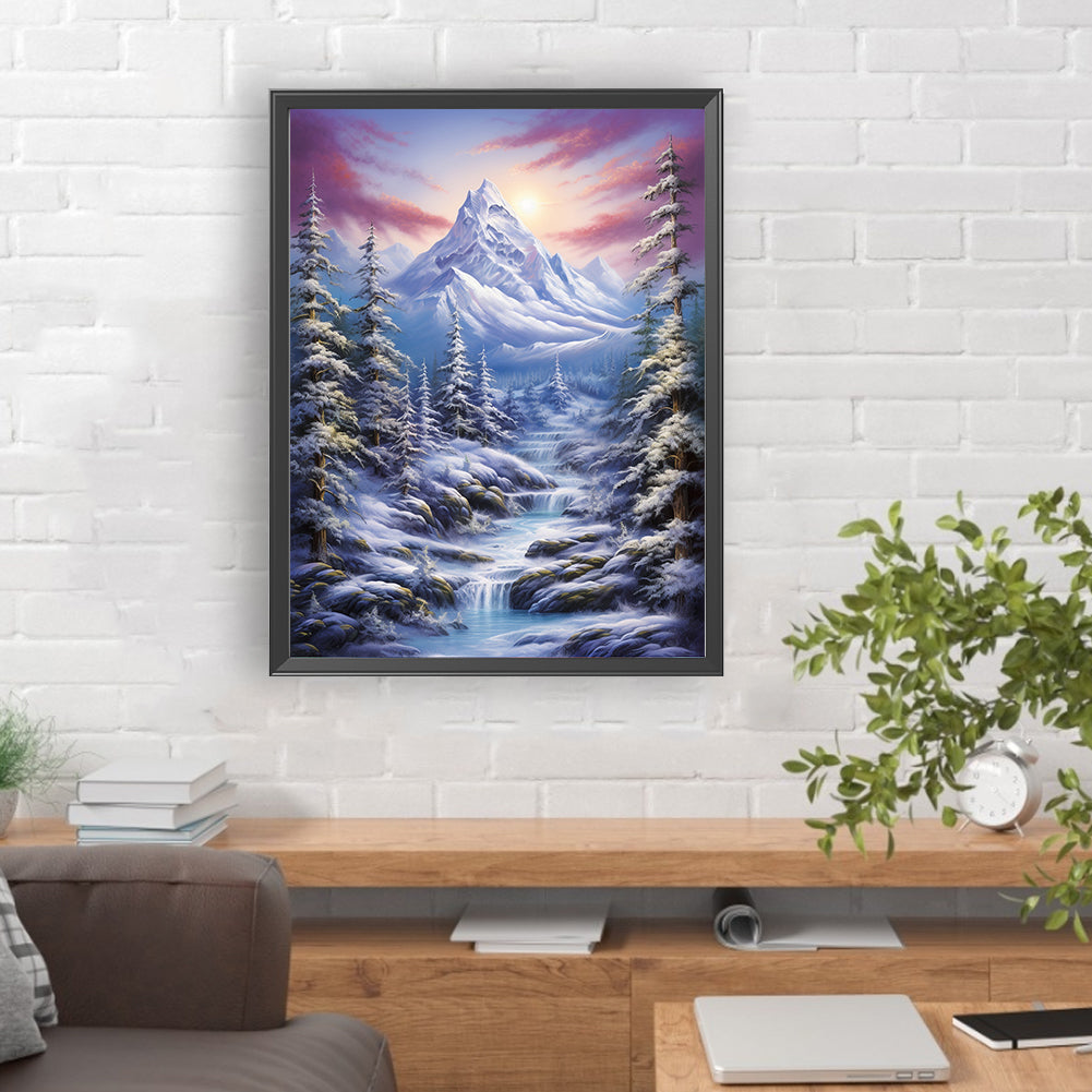 Winter Exterior - Full Round Drill Diamond Painting 30*40CM