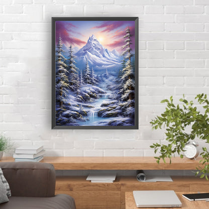 Winter Exterior - Full Round Drill Diamond Painting 30*40CM