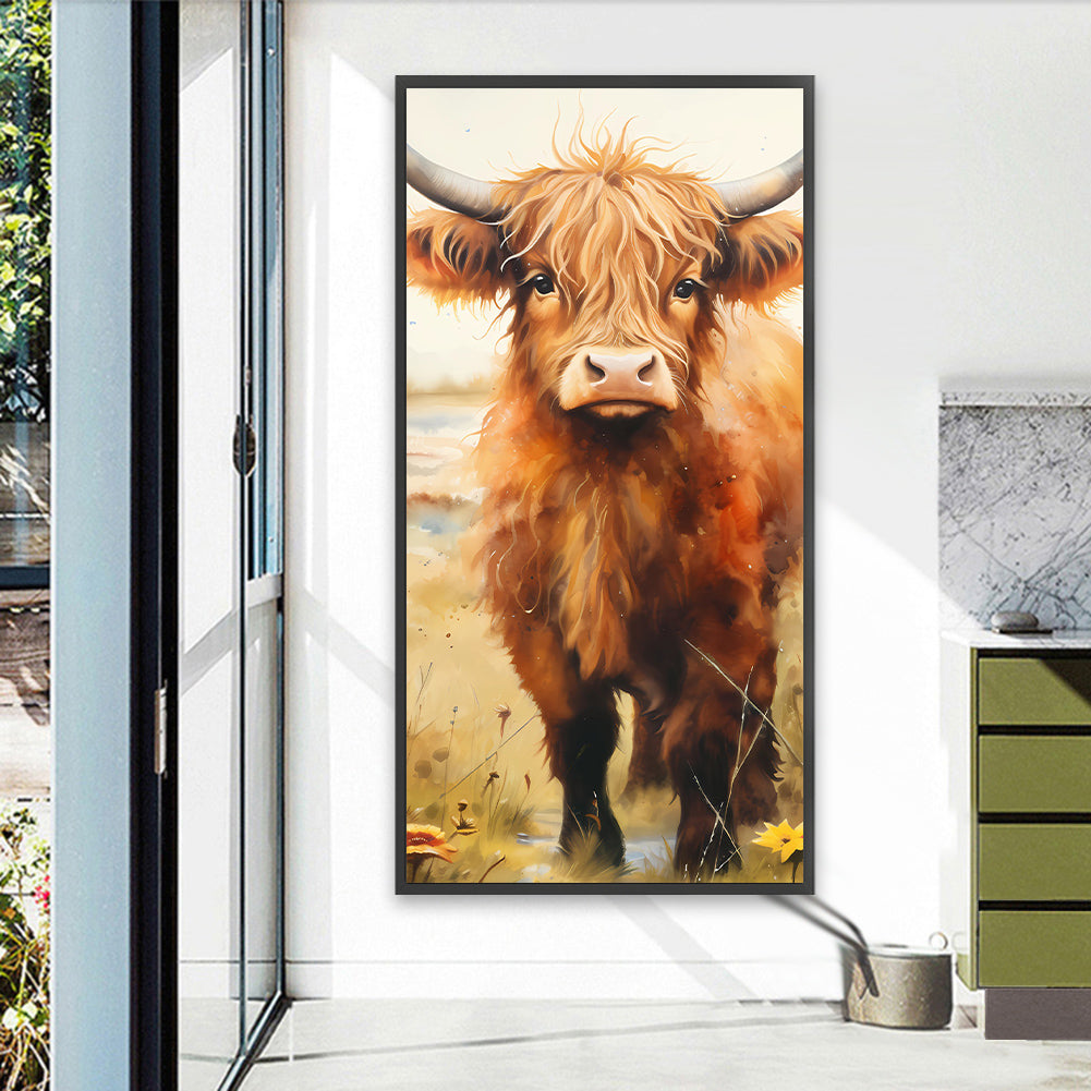Pastoral Animal Yak - Full Round Drill Diamond Painting 40*80CM