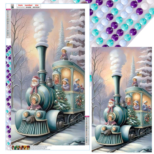 Snow Train - Full Round Drill Diamond Painting 40*70CM