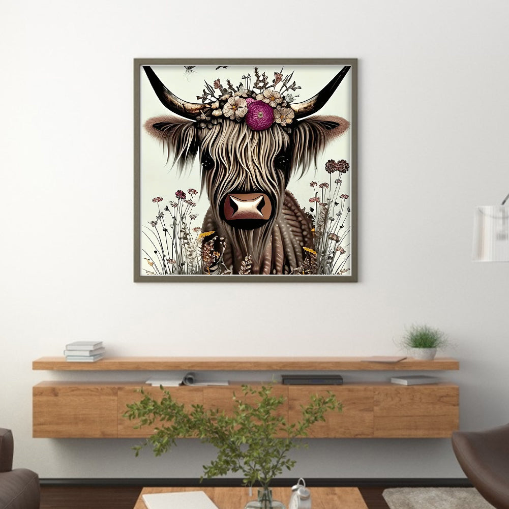 Alpine Yak - 11CT Stamped Cross Stitch 40*40CM