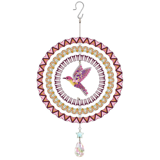 Suncatcher Diamond Painting Hanging Sign Xmas Home Windows Decor (Hummingbird)
