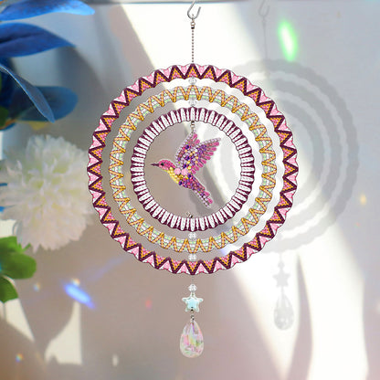 Suncatcher Diamond Painting Hanging Sign Xmas Home Windows Decor (Hummingbird)