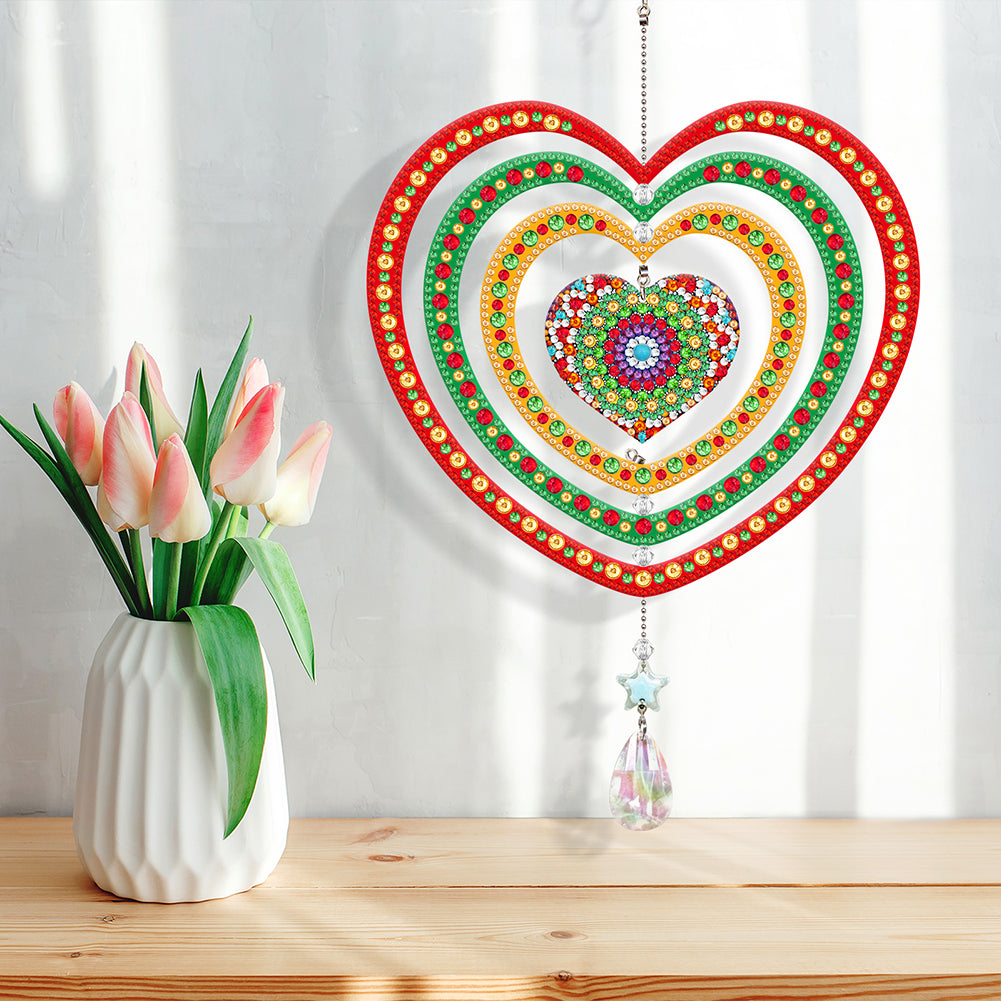 Suncatcher Diamond Painting Hanging Sign Christmas Home Windows Decor (Mandala)