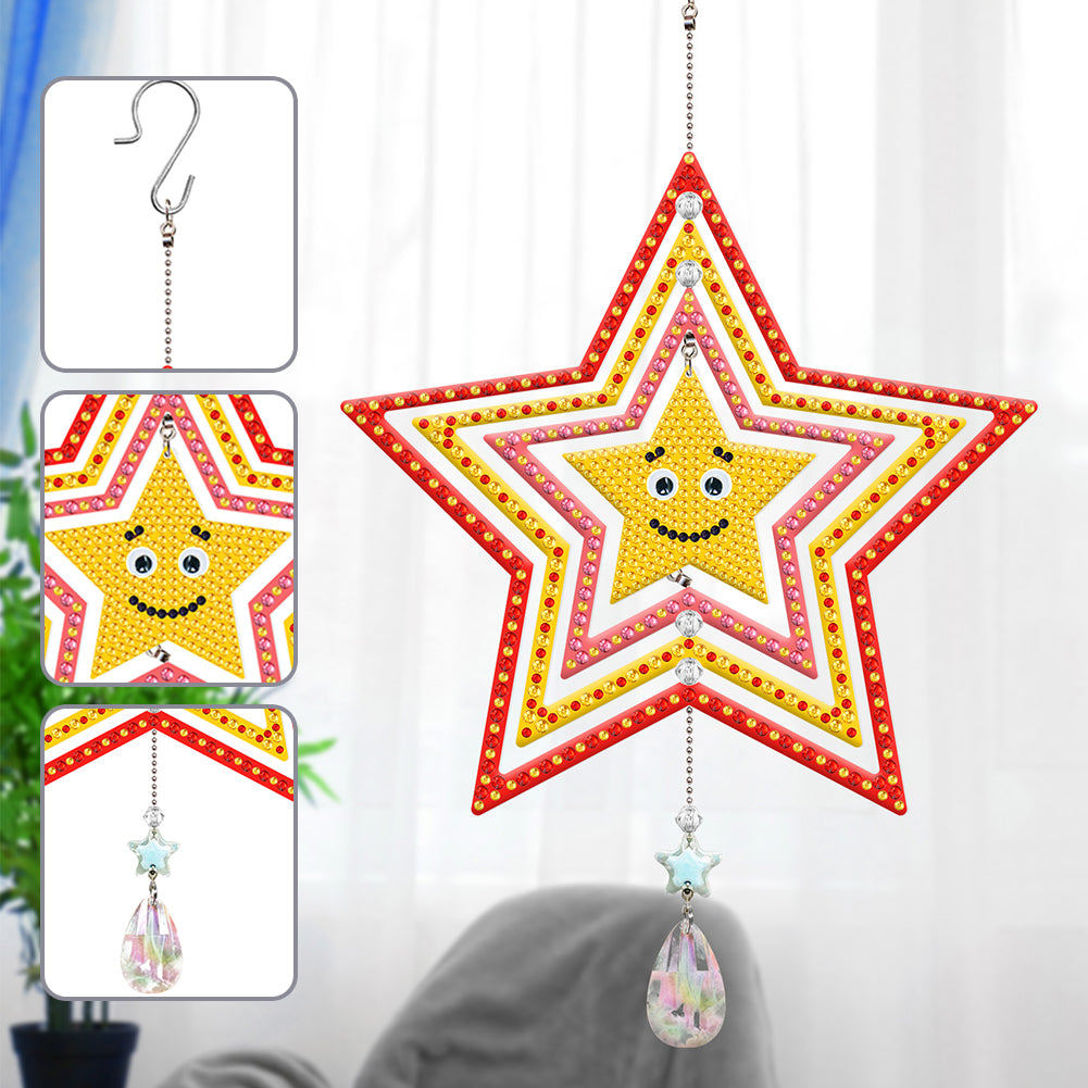 Suncatcher Diamond Painting Hanging Sign Christmas Home Windows Decor(Smiley #7)