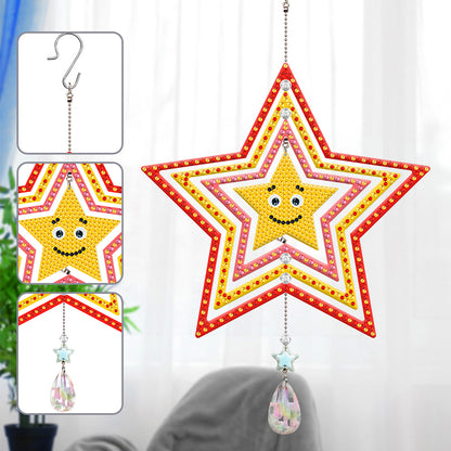 Suncatcher Diamond Painting Hanging Sign Christmas Home Windows Decor(Smiley #7)