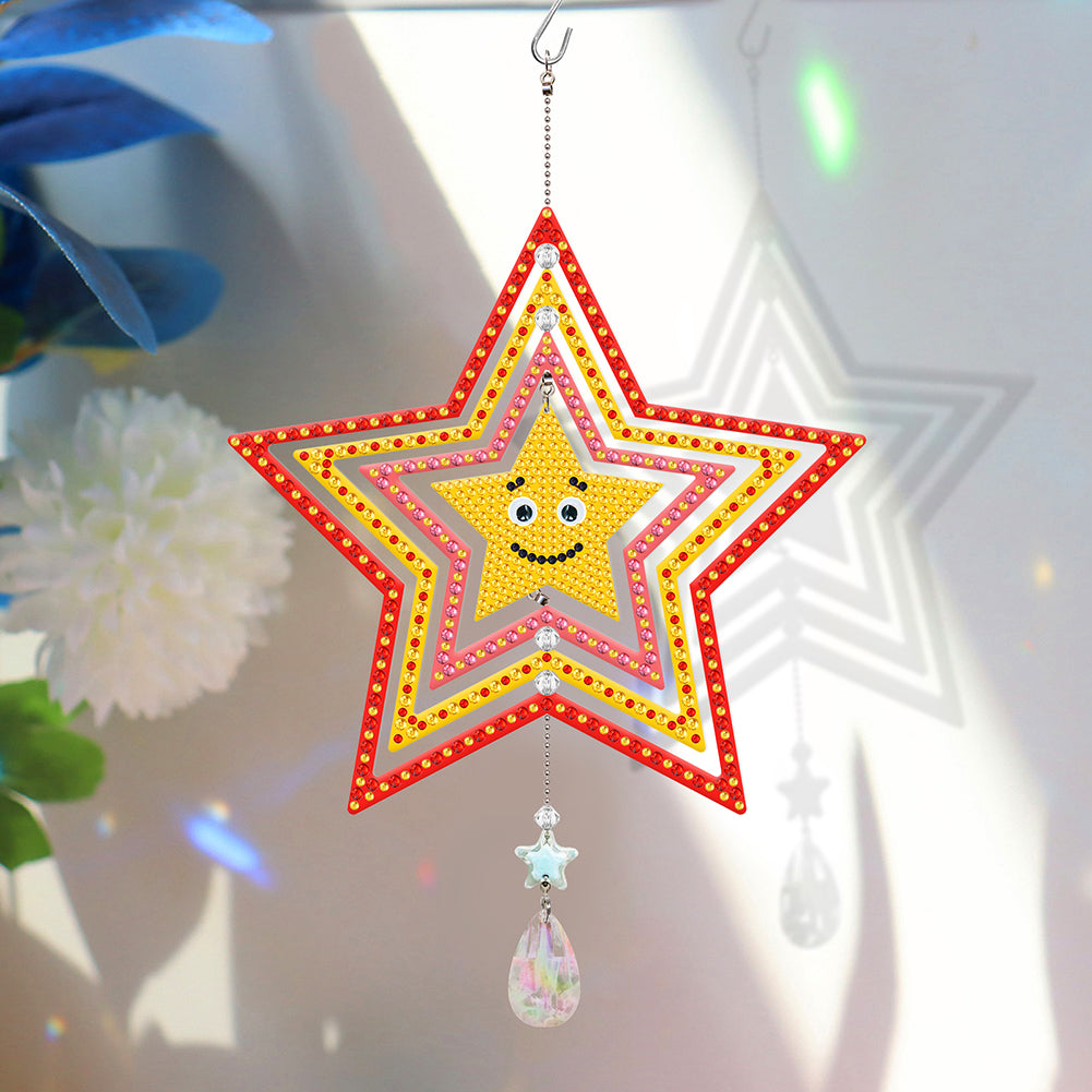 Suncatcher Diamond Painting Hanging Sign Christmas Home Windows Decor(Smiley #7)