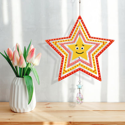 Suncatcher Diamond Painting Hanging Sign Christmas Home Windows Decor(Smiley #7)