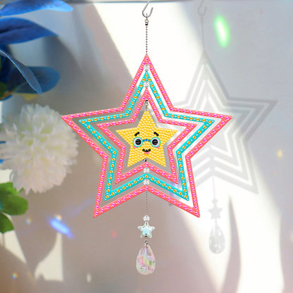 Suncatcher Diamond Painting Hanging Sign Christmas Home Windows Decor(Smiley #8)