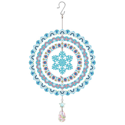 Suncatcher Diamond Painting Hanging Sign Christmas Home Windows Decor(Snowflake)