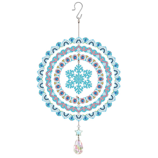 Suncatcher Diamond Painting Hanging Sign Christmas Home Windows Decor(Snowflake)