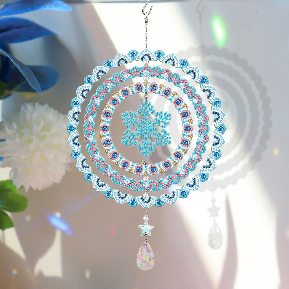 Suncatcher Diamond Painting Hanging Sign Christmas Home Windows Decor(Snowflake)