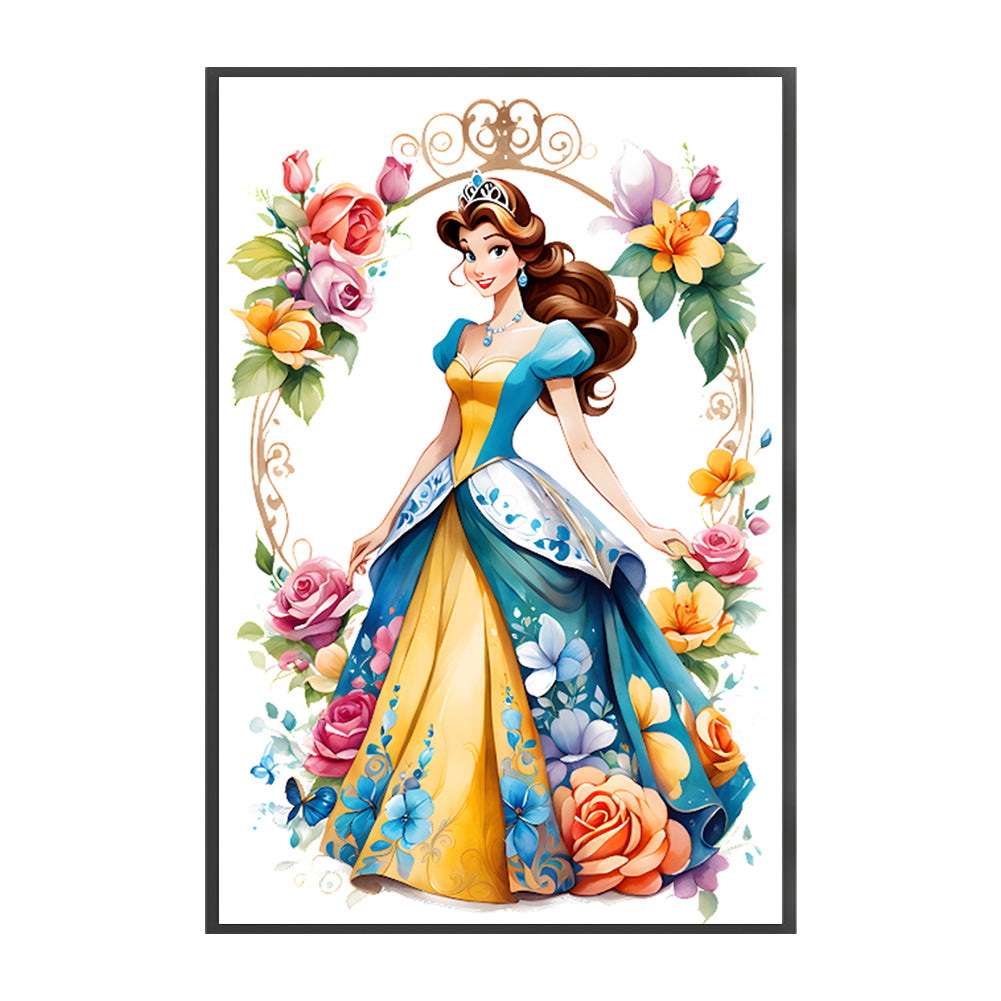 Flower Princess - 18CT Stamped Cross Stitch 35*50CM