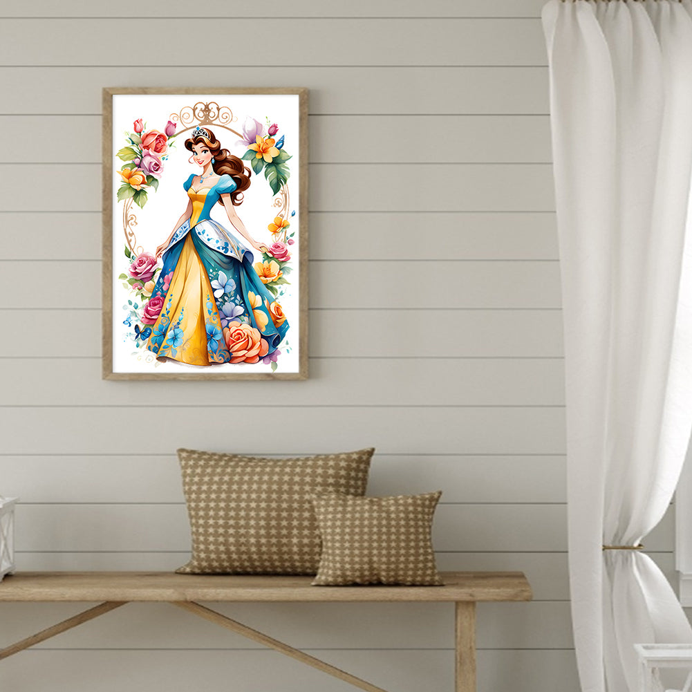Flower Princess - 18CT Stamped Cross Stitch 35*50CM