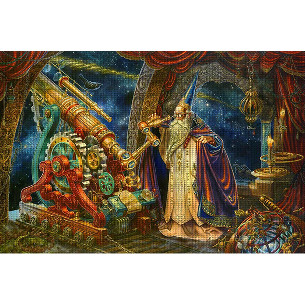 Astro Wizard - 16CT Stamped Cross Stitch 60*40CM