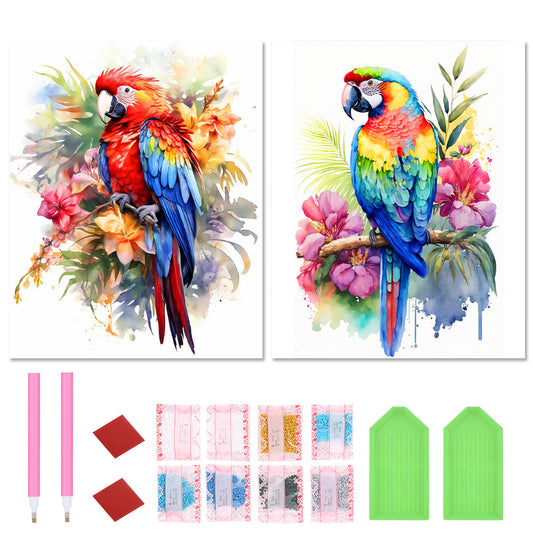 Macaw - Full Round Drill Diamond Painting 40*50CM