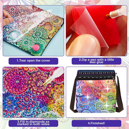 Special Shaped Diamond Painting Tote Bag for Adults Home Organizer(Kaleidoscope)