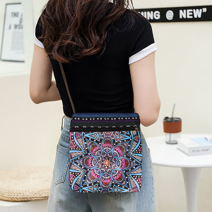 Special Shaped Diamond Painting Tote Bag for Adults Home Organizer (Mandala #6)