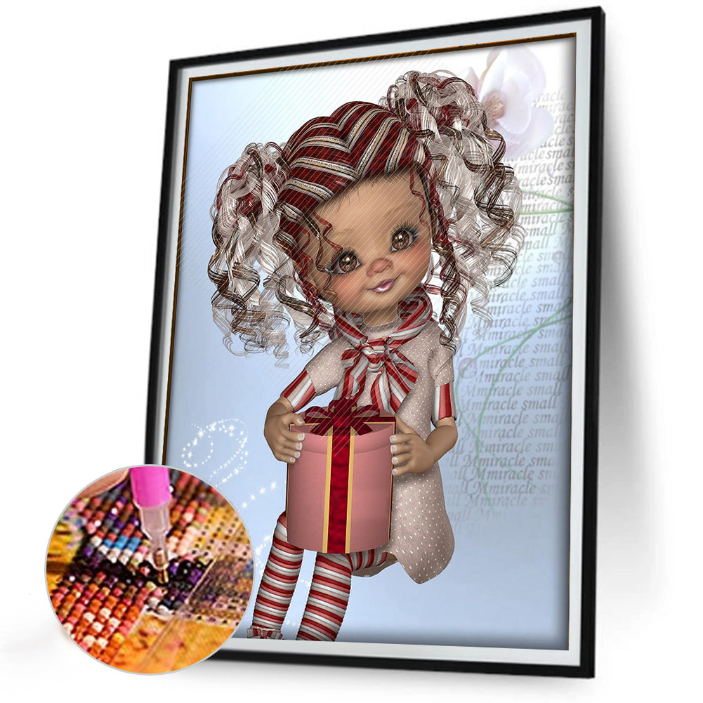Big Eyed Doll - Full Round Drill Diamond Painting 30*40CM