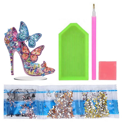 Diamond Painting Tabletop Ornaments for Office Desktop Decor (Jeweled Heels #1)