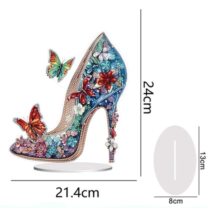 Diamond Painting Tabletop Ornaments for Office Desktop Decor (Jeweled Heels #3)