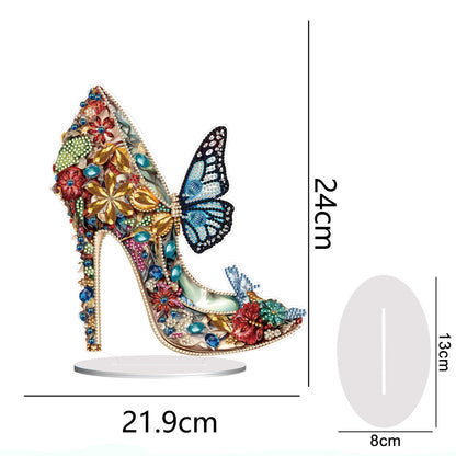 Diamond Painting Tabletop Ornaments for Office Desktop Decor (Jeweled Heels #5)