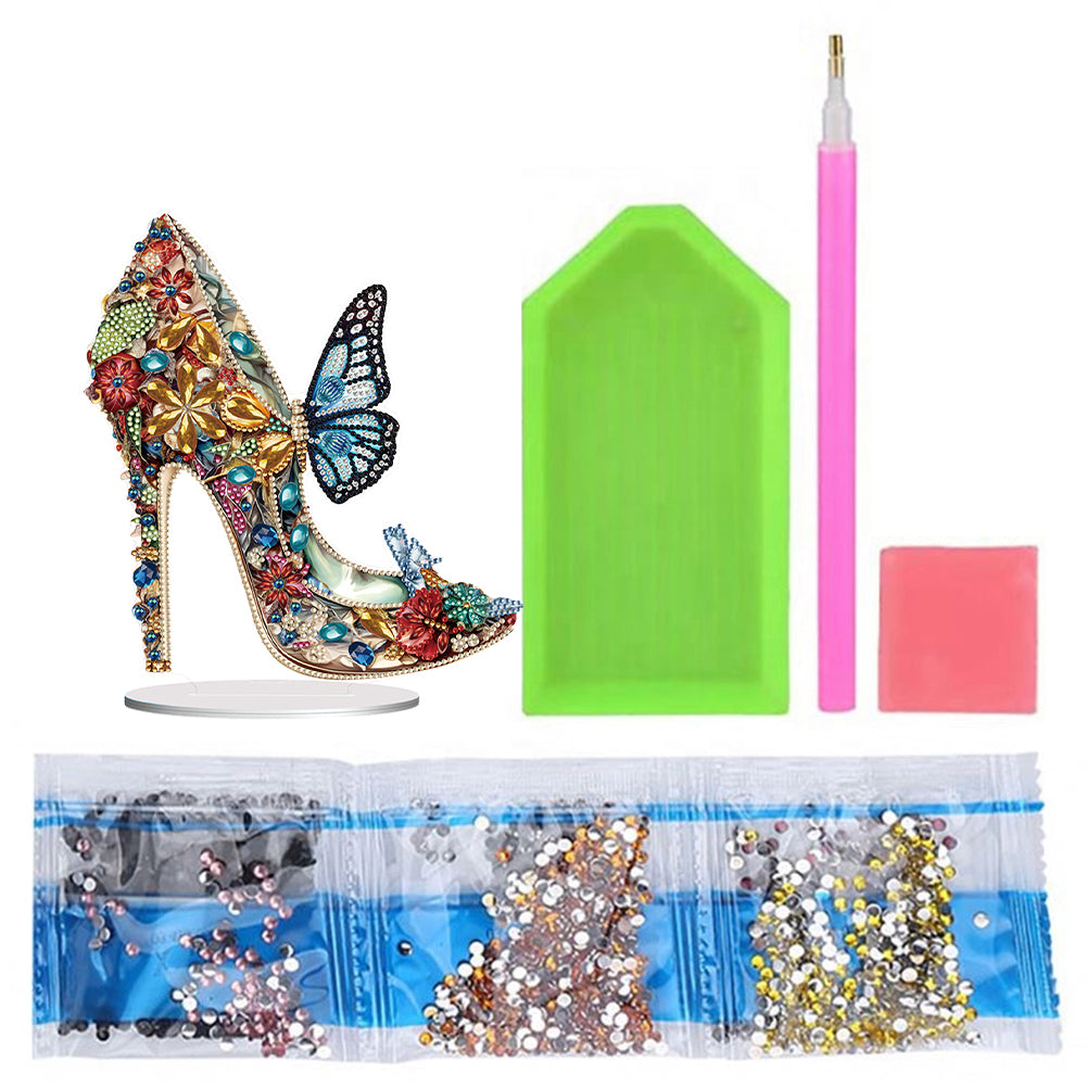 Diamond Painting Tabletop Ornaments for Office Desktop Decor (Jeweled Heels #5)