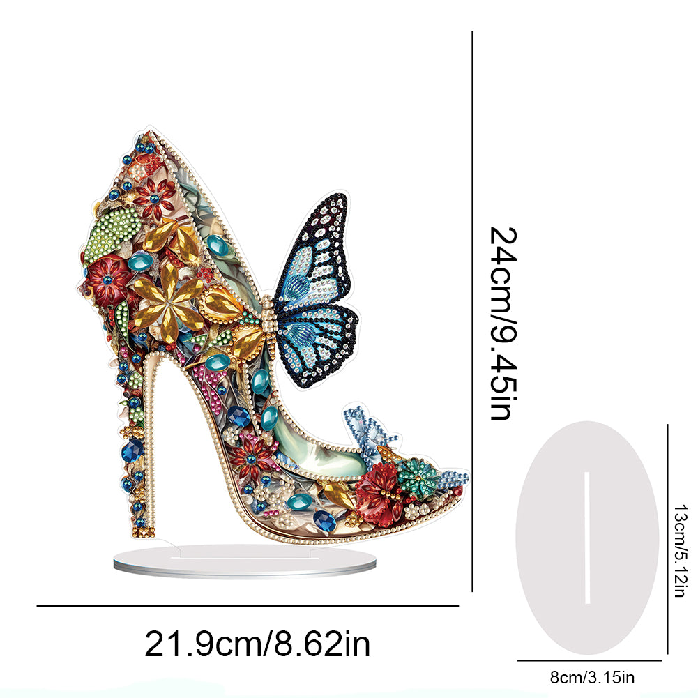 Diamond Painting Tabletop Ornaments for Office Desktop Decor (Jeweled Heels #5)