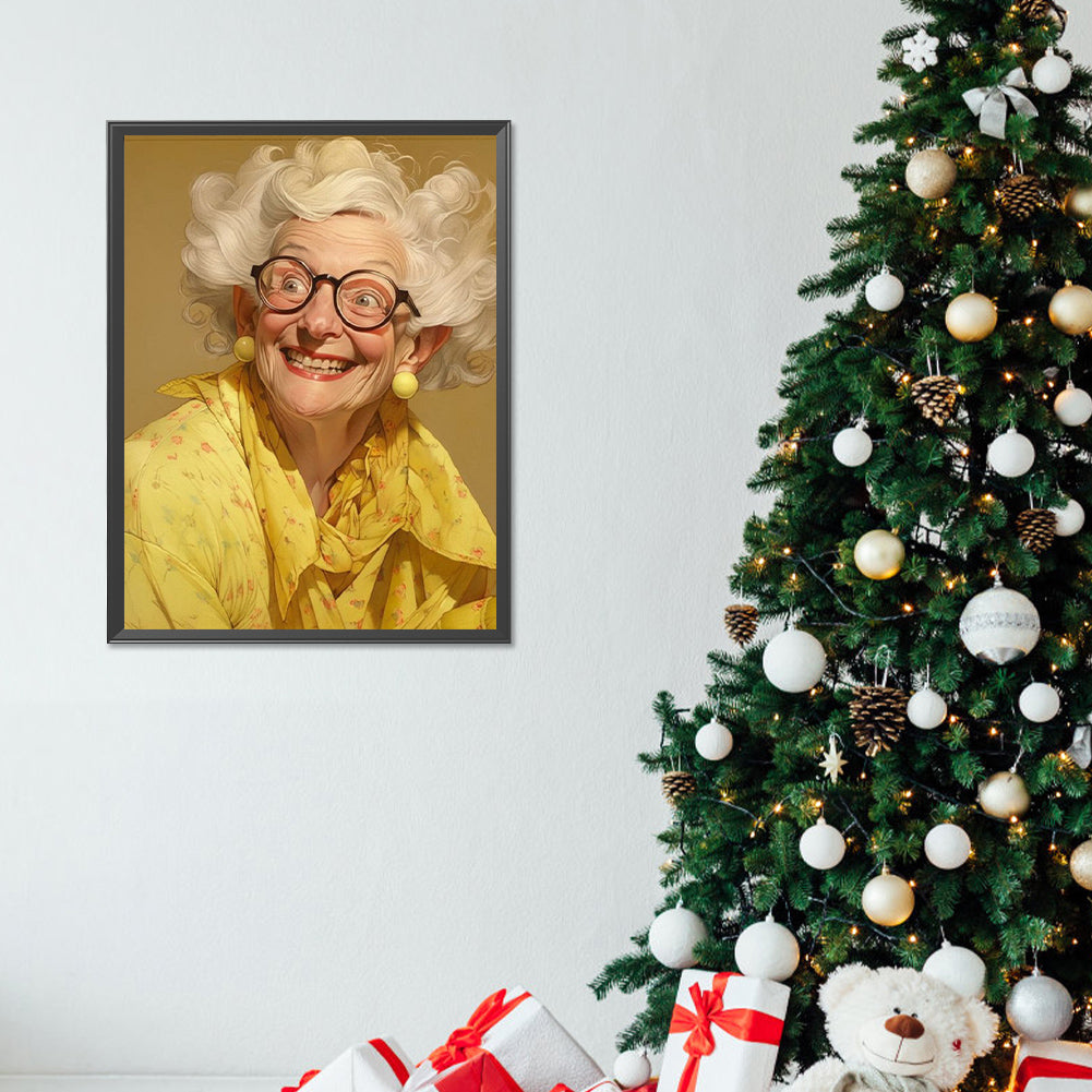 Funny Grandma - Full Round Drill Diamond Painting 30*40CM