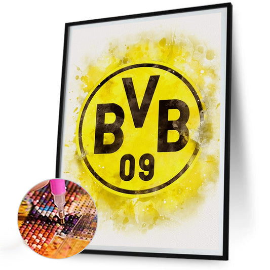 Dortmund Team Logo - Full Round Drill Diamond Painting 30*40CM