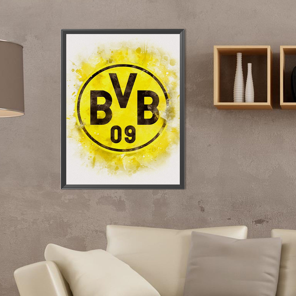 Dortmund Team Logo - Full Round Drill Diamond Painting 30*40CM