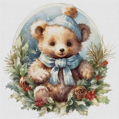 Bear - 18CT Stamped Cross Stitch 30*30CM