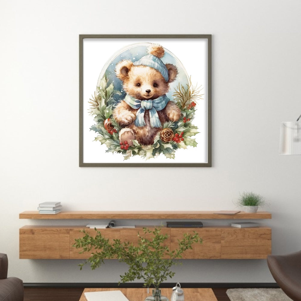 Bear - 18CT Stamped Cross Stitch 30*30CM