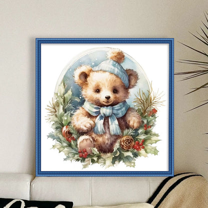 Bear - 18CT Stamped Cross Stitch 30*30CM