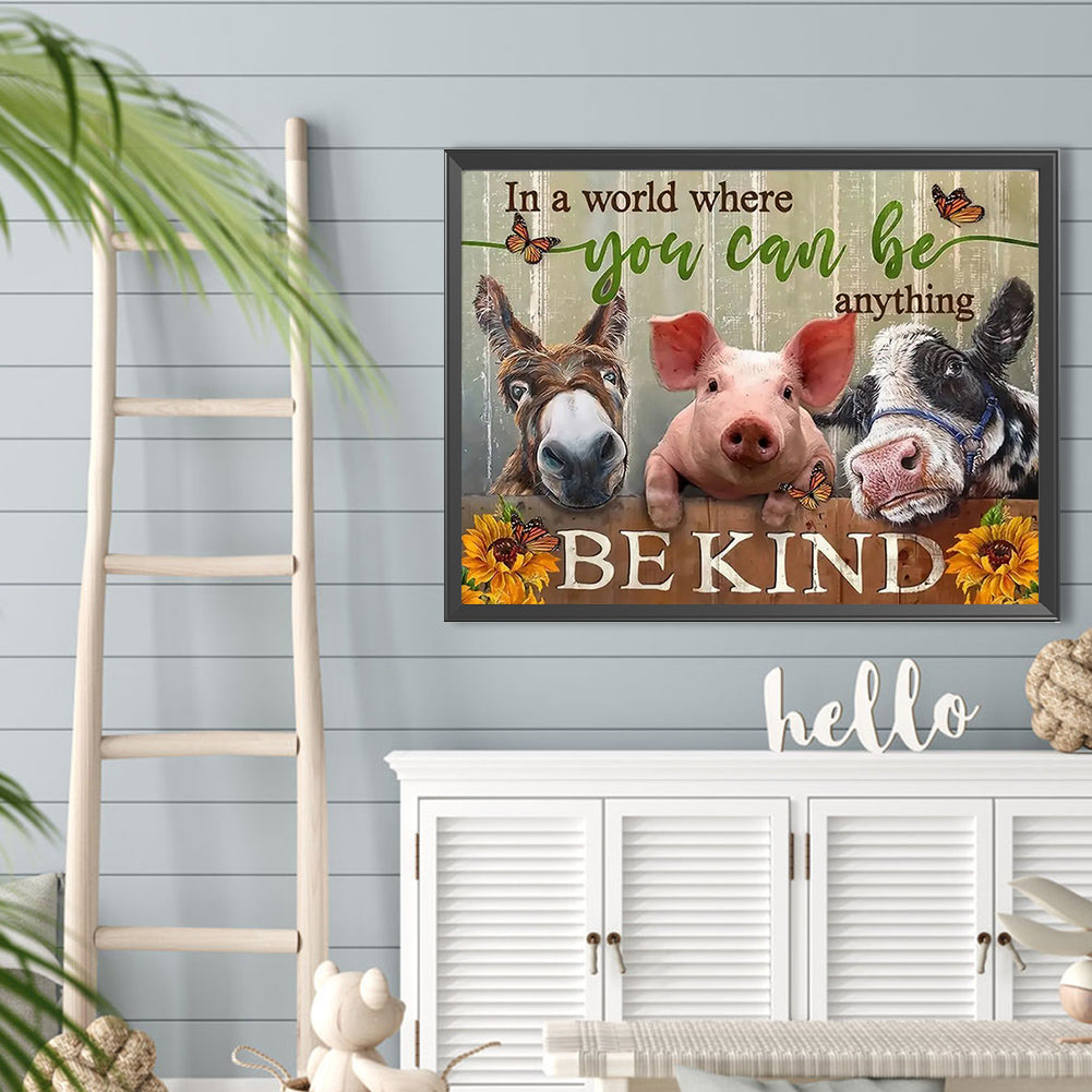 Farm Animals - Full Round Drill Diamond Painting 40*30CM