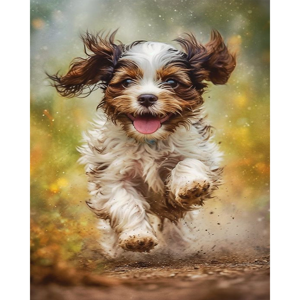 Puppy - Full Square Drill Diamond Painting 40*50CM
