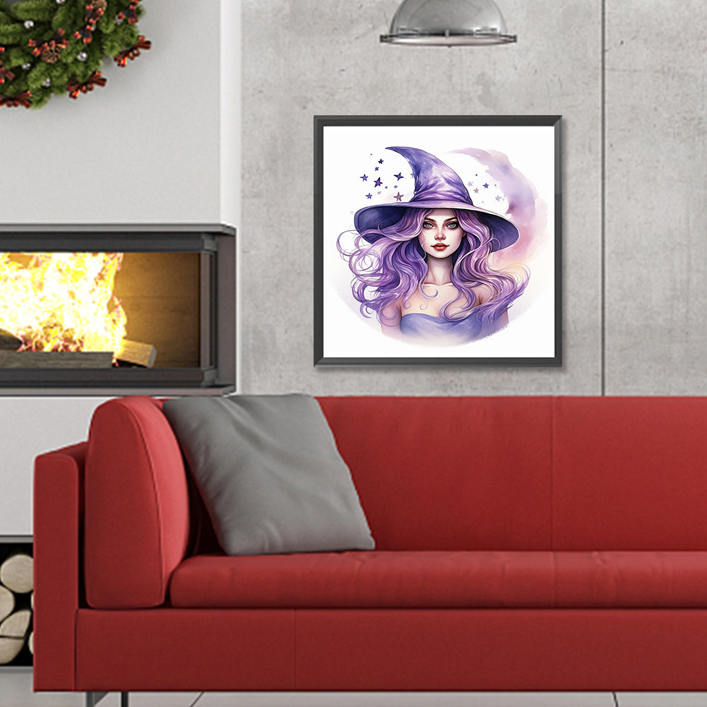 Witch - Full Round Drill Diamond Painting 30*30CM