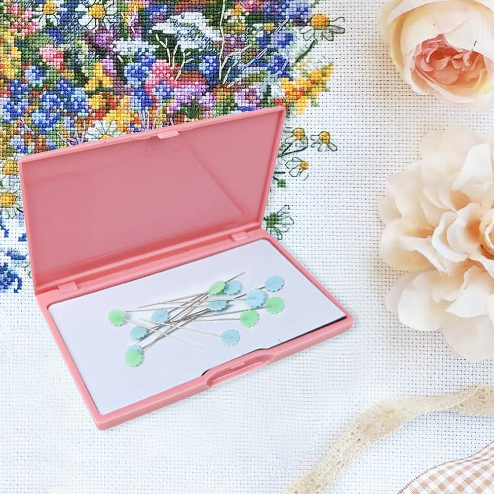 Rectangle Magnetic Needle Keeper for Needlework Embroidery 11x6.7cm (Light Pink)