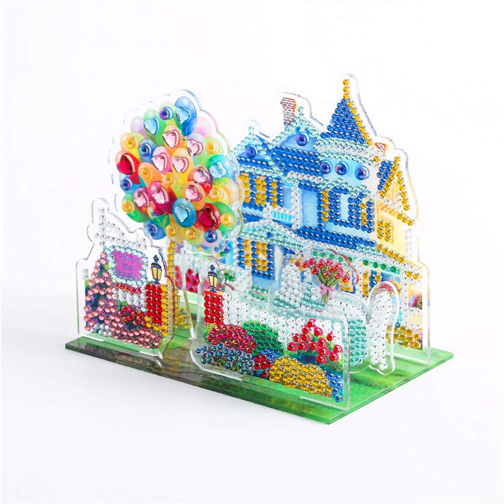 Diamond Painting Desktop Decor for Office Desktop Decor (Townhouse Garden)