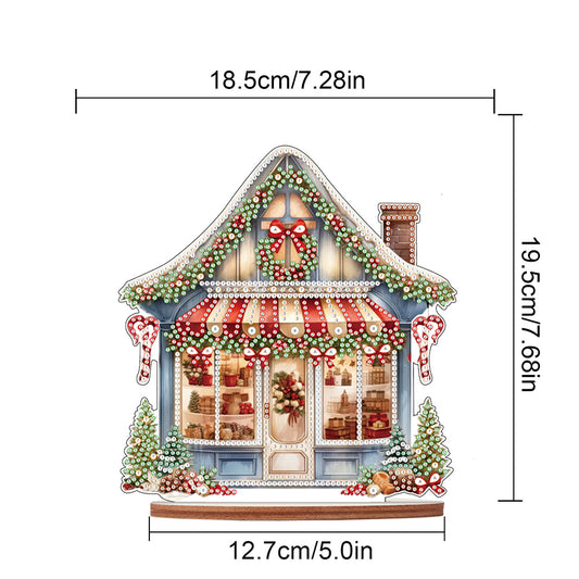 Wooden Xmas Shop Desktop Diamond Art Kits for Xmas Table Office Home Decor (#1)